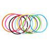 50pcs Candy Colors Rubber Bracelets for Women Neon Elastic Silicone Jelly Wristbands Bangles Cuff Girls Gummy Hairbands Hair Loop Fashion Accessories