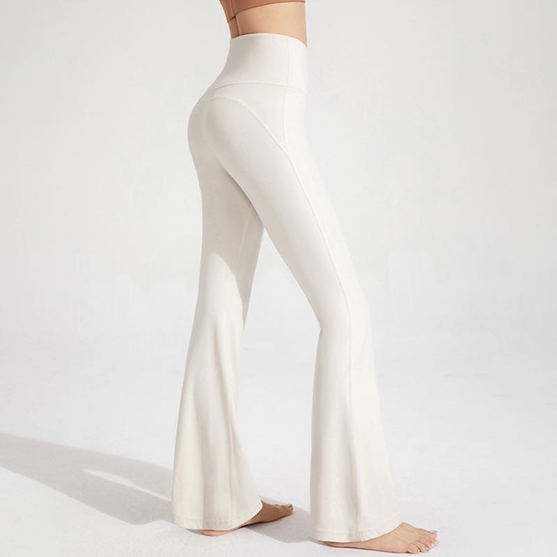 High Waisted Waist Cinching Hip Lifting Fitness Exercise Elastic Bell Bottom Pants Women Casual Outdoor Running Yoga Pants