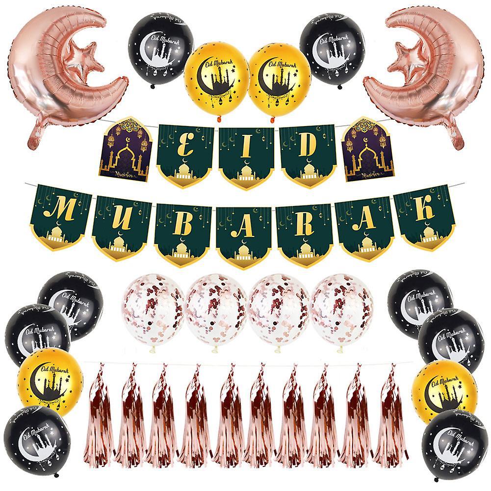 Eid Mubarak Balloons Ramadan Festival Decoration Dinner Party Decoration