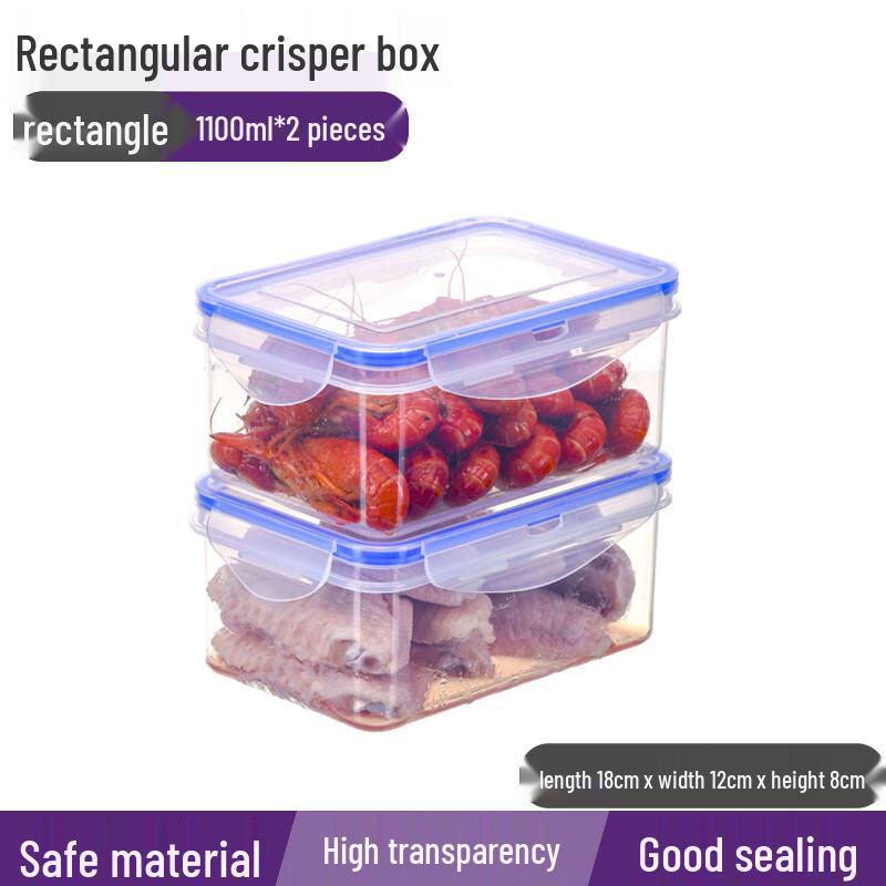 Rectangular Plastic Food Storage Containers (2-Pack)