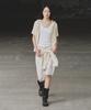 INSILENCE WOMEN Half Sleeve Hooded Zip-Up Knit Ivory