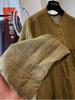 Unisex Plus Size Retro Linen Frayed Edge Shirt - Loose Casual Autumn Outerwear