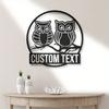 Vintage Metal Owl Wall Art Handmade Home Decor