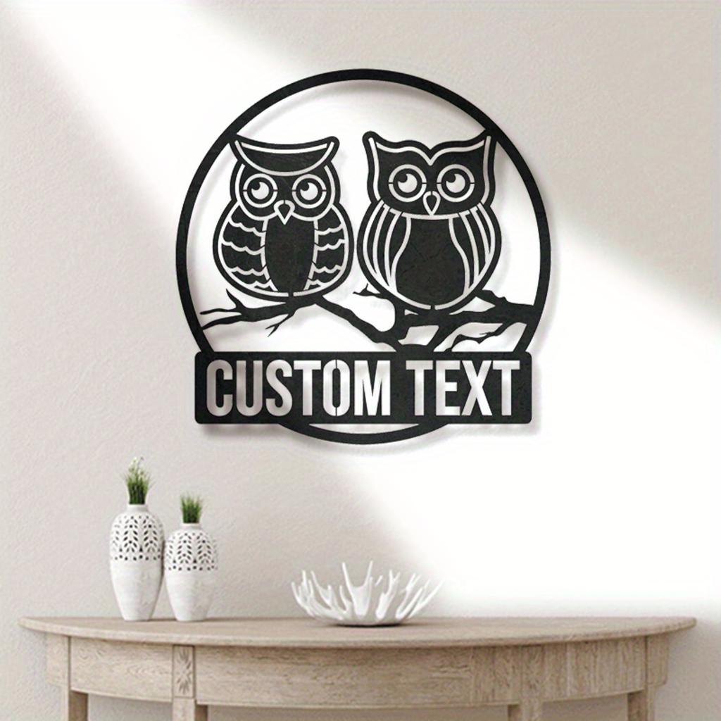 Vintage Metal Owl Wall Art Handmade Home Decor