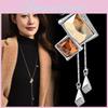 Elegant Geometric Crystal Long Necklace For Women Stylish And Modern Fashion Jewelry