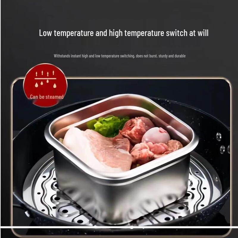 Large Capacity 304 Stainless Steel Lunch Bento Box