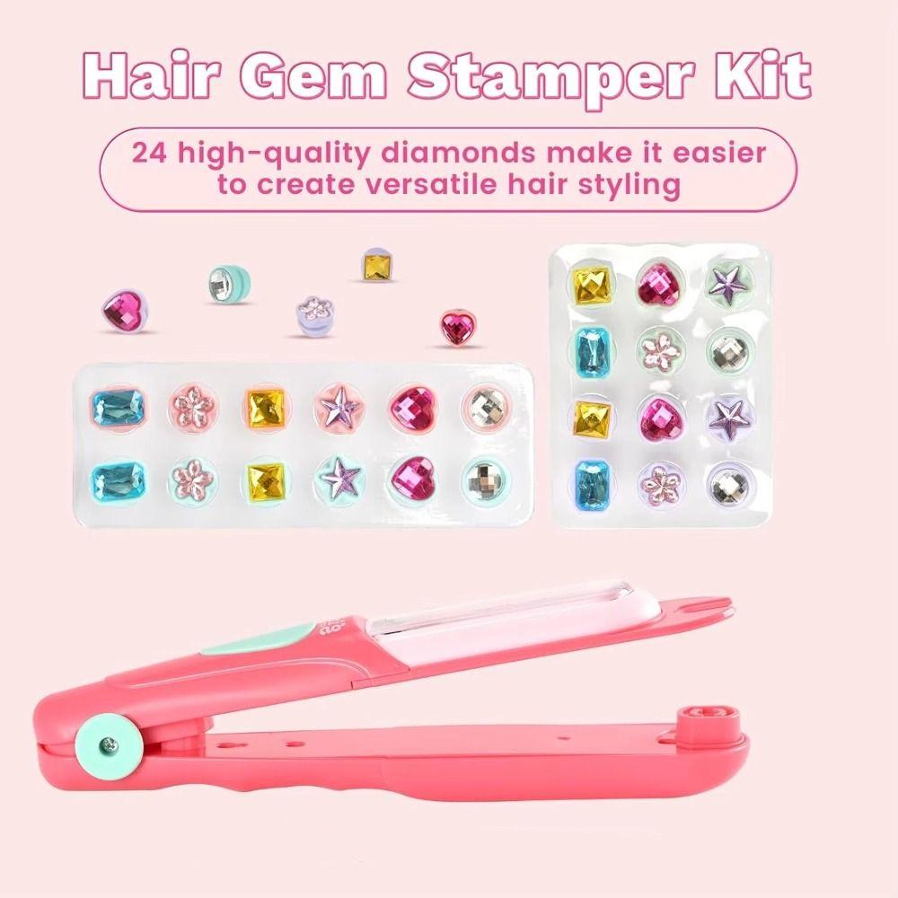 Shining  Girls Hair Jewels Reusable Kids Hair Styling Tool Hair Gem Stamper  For Children