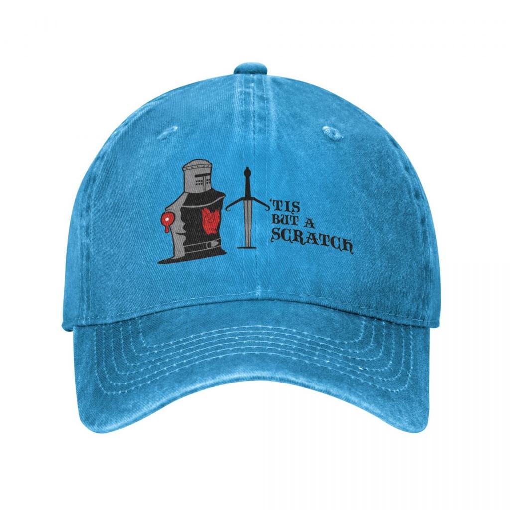 Vintage Tis But A Scratch Black Knight Monty Python Baseball Caps for Unisex Women Distressed Washed Sun Cap Travel Hats Cap