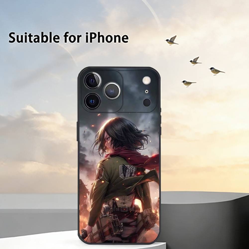 A-Attack on T-Titan Mikasa Phone Case Silicone Soft For IPhone 17 16 15 14 13 12 11 X XR Plus Pro Max Plus