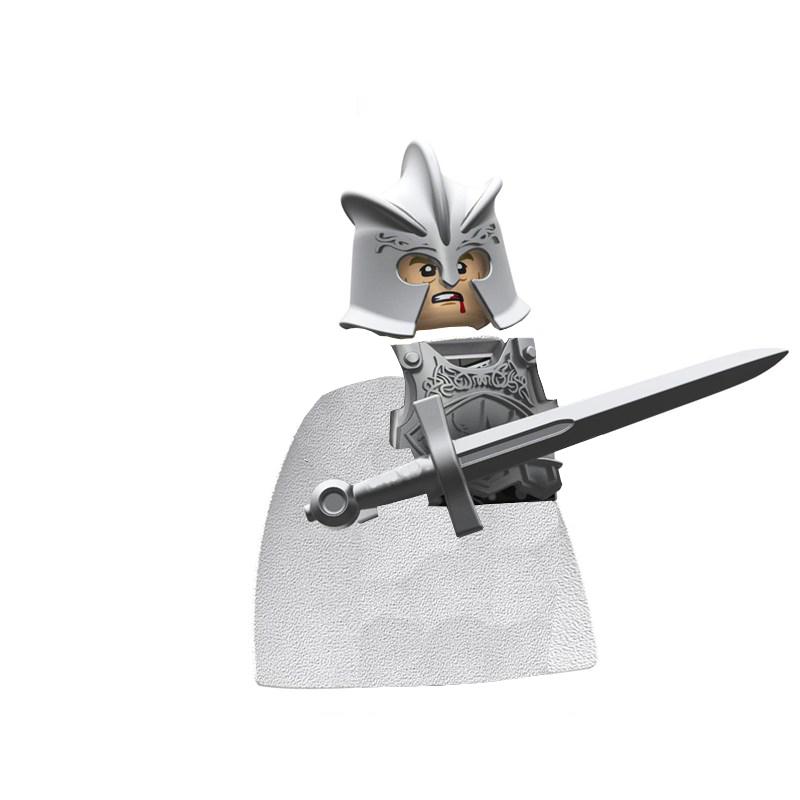1pcs Thrones Golden Armor Warrior Guard Jaime Lannister Barristan Selmy Meryn Trant Building Blocks Mini Action Figure Toys