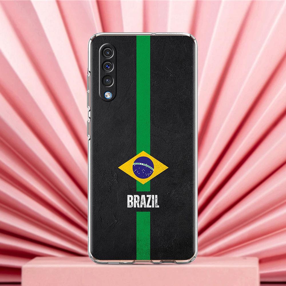Phone Case For Samsung A56 A36 A26 A24 A16 A14 A12 A32 A50 A70 A20E A22 A40 A34 A54 A42 A52 5G A04s A06 Cover Large Brazil Flag
