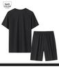 Men's Summer Ice Silk Sports Suit - Casual Two-piece Short Sleeve T-shirt & Shorts Set for All Ages.