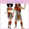 Disfraz Primitivo Unisex de Moda Para Parejas Con Divertido Diseño de Huesos Ideal Para Actuaciones en Escenario