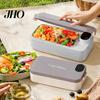 Electric Lunch Box 900ml Heated Capacity 2-in-1 Stainless Steel Warming Travel Non-Stick Coating Portable Meal Container for Office Car