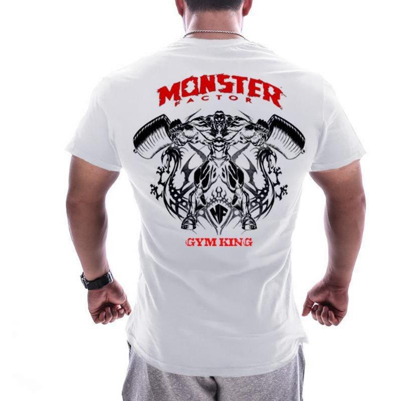 Summer Short Sleeved Men's Loose Large Stretch Fitness Sports Leisure Fashion Printed T-Shirts Men’s