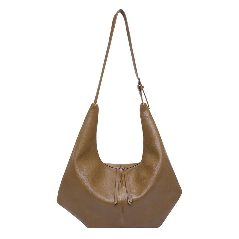 Hot Sale Casual Simple Style Fashion Personality Soft Pitot Bag Women's Versatile Large Capacity Commuter Shoulder Bag