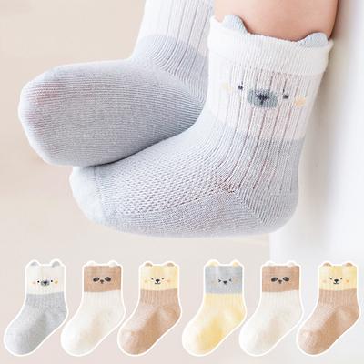 3 Pairs Newborn Socks Cute Cartoon Baby Boy Socks Soft Cotton Kids Socks Comfort Baby Girl Socks For For Babies