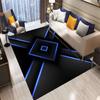 Geometrischer Teppich im Gaming-Stil für das Wohnzimmer Fluoreszierendes Farbdesign Innen-Heimdekoration Teppich für große Flächen Bodenmatte für Tech-Home