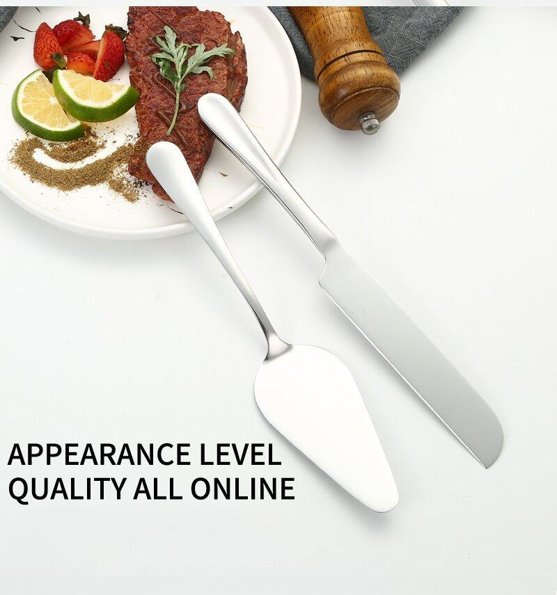 Stainless Steel, Cake Knife Shovel, Two-piece Set, Wedding, Creative Party, Kitchen Baking Set, Dessert Shop Tableware