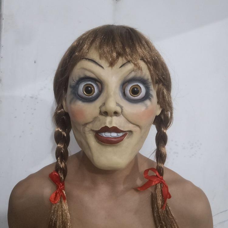 

Halloween headgear cosplay Ghost Doll Home Props Horror Ghost Doll Annabelle Annabell Mask