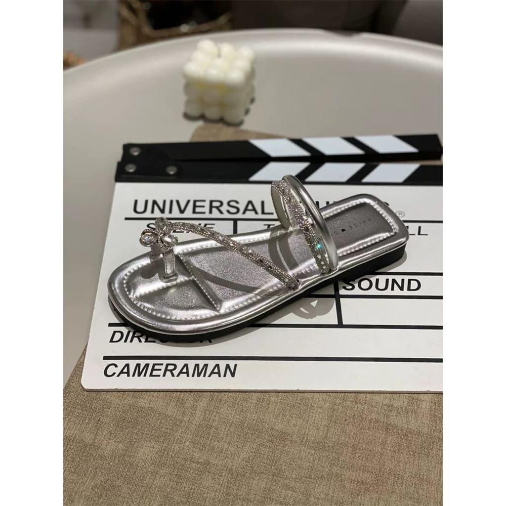 With skirt niche design fashionable and versatile outer wear sandals women 2025 summer new fairy toe slippers women