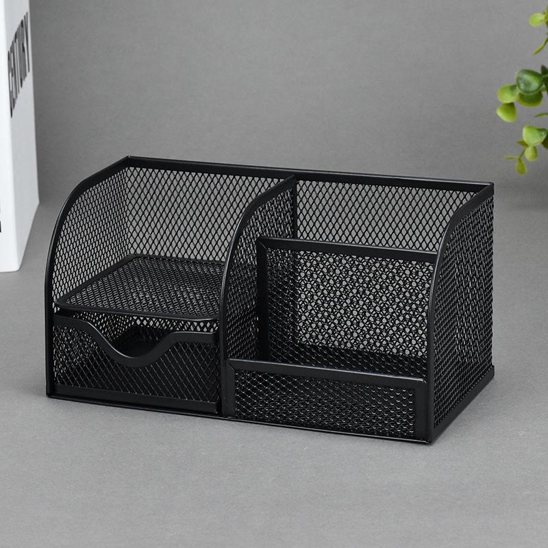 Little Seven Desktop Pen Holder - Office Stationery Organizer with Multiple Compartments