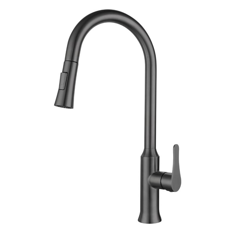 Pull Down Kitchen Sink Faucet 304 Stainless Steel Hot And Cold Mixer Tap Single Handle Double Function Water Kitchen Faucet