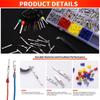 729Pcs Automotive Pin Connectors Kit, 1/1.5/1.8/2.2/2.3/2.8/3.5mm Male&Female Wire Pins, Non Insulated Wire Terminal Pin Kit.