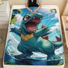 Pokemon Indoor Rest Multipurpose Flannel Blanket, Warm Printed Cover for Daily Life and Outdoor Short Trip.-TING