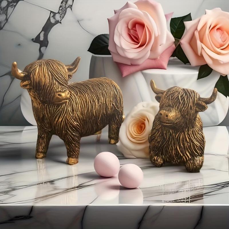 Halloween Highlands Cowhouse Garden Decorative Piece Farmhouse Dining Table Family Entrance Decorative Item Gift Doll