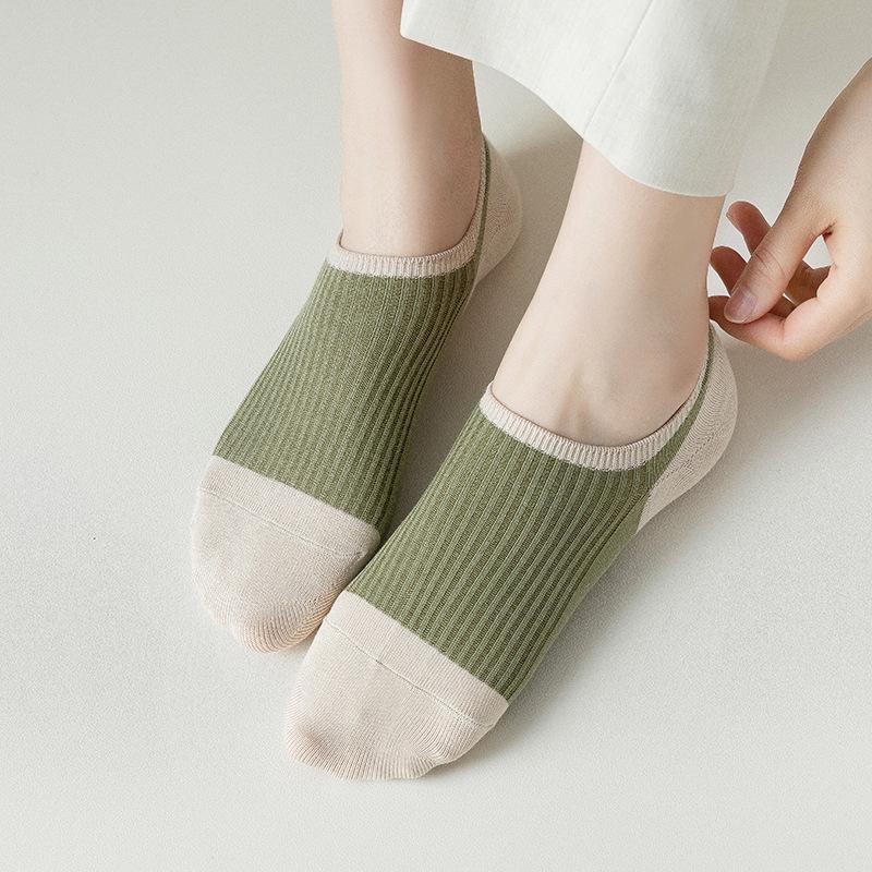 

MUJI Japanese Women s Striped Cotton Boat Socks - Breathable, Sweat-Absorbent, Invisible Design, High-Quality for Comfort One Size