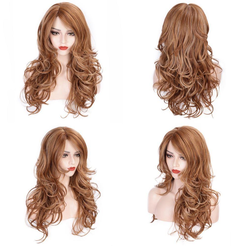 Parrucche Moda da Donna: Parrucche Bionde, Capelli Lunghi Ricci, Grandi Onde, Parrucche Voluminose