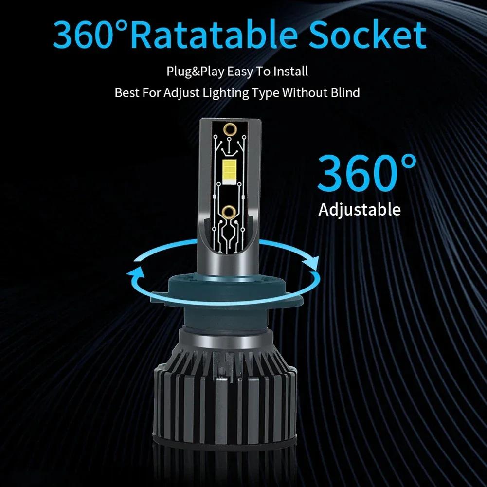 1PC Car LED Headlight H4 LED H7 16000LM H11 LED Lamp for Car Headlight Bulbs H1 H9 9005 9006 HB3 HB4 Fog 12V 6000K