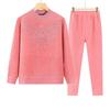 Elderly Women's Plush Thermal Underwear Set