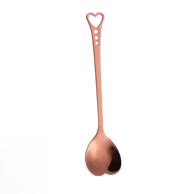 Heart-shaped Coffee Spoon Stainless Steel Teaspoons Mixing Spoon Dessert Snack Scoop Ice Cream Milk Tableware Kitchen Tool