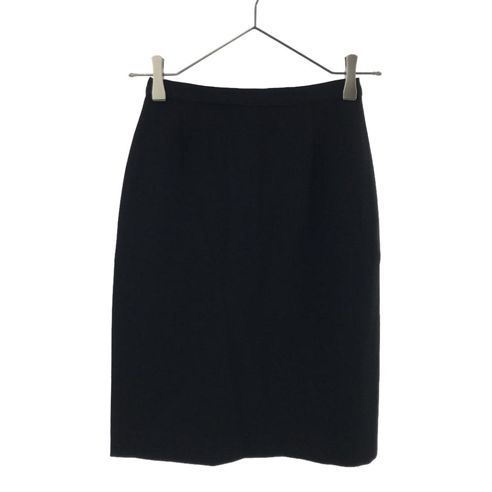 Emporio Armani 90s Made in Italy wool Skirt suit Setup 38 black Old Women Used