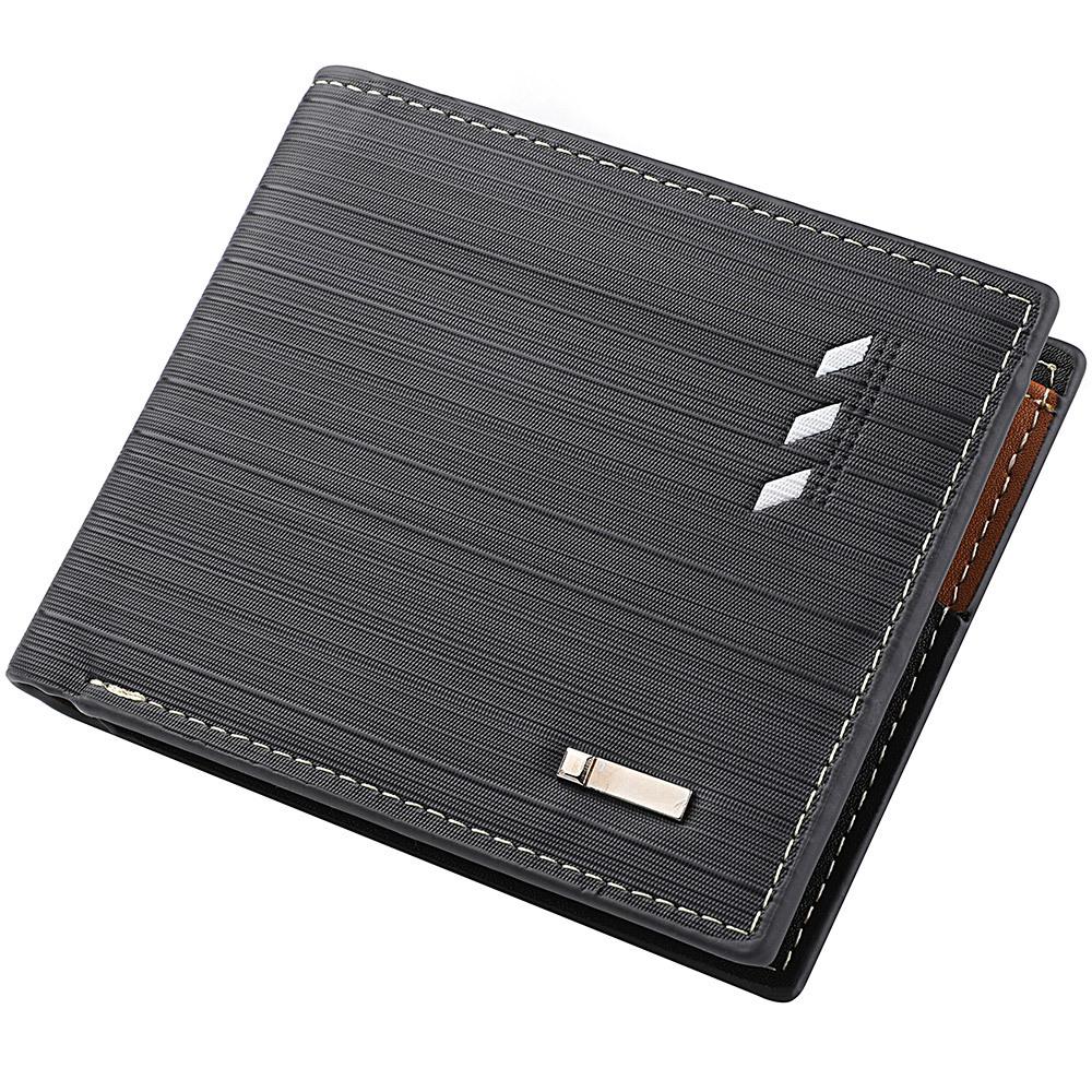 Men's Horizontal PU Leather Wallet - Korean Style Card Holder In-Stock
