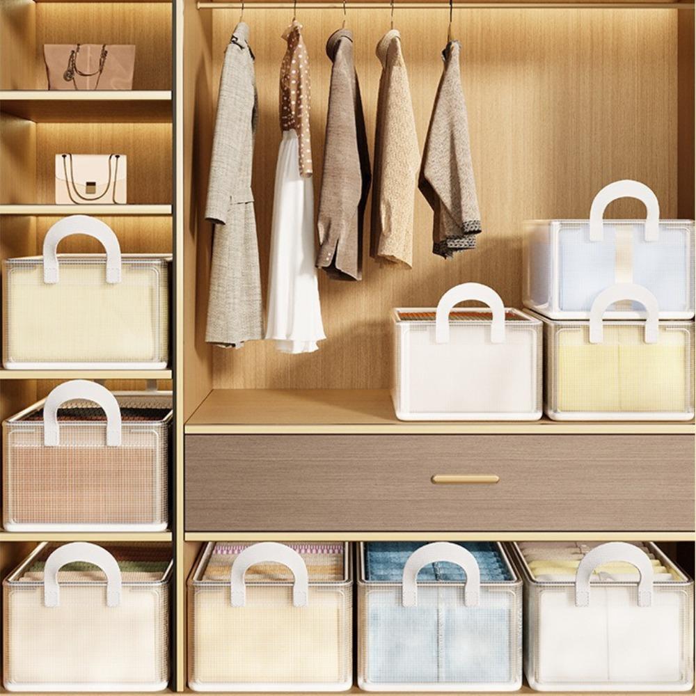 Úložný box na oblečení, domácí voděodolná skříň na prádlo, prachotěsný organizér, prošívaná látka, skládací úložný box