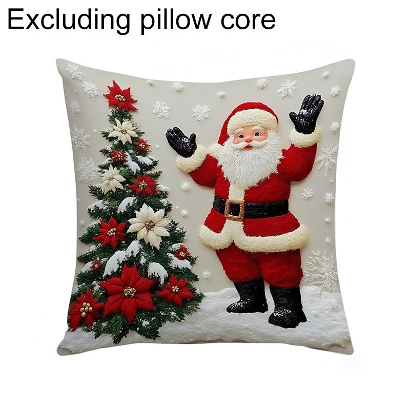 1pc Pillow Case 45*45cm Xmas Navidad Gifts New Year Gifts Flat Printing 2D Throw Pillow Covers 2026 Cushion Cover Christmas
