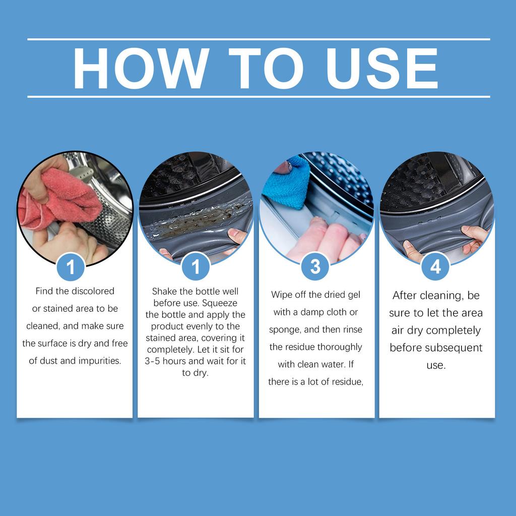 Fleckenentferner Waschmittel Trommelwaschmaschine Spalten Badezimmer Dusche Flecken Multifunktionale Reinigung 100ml
