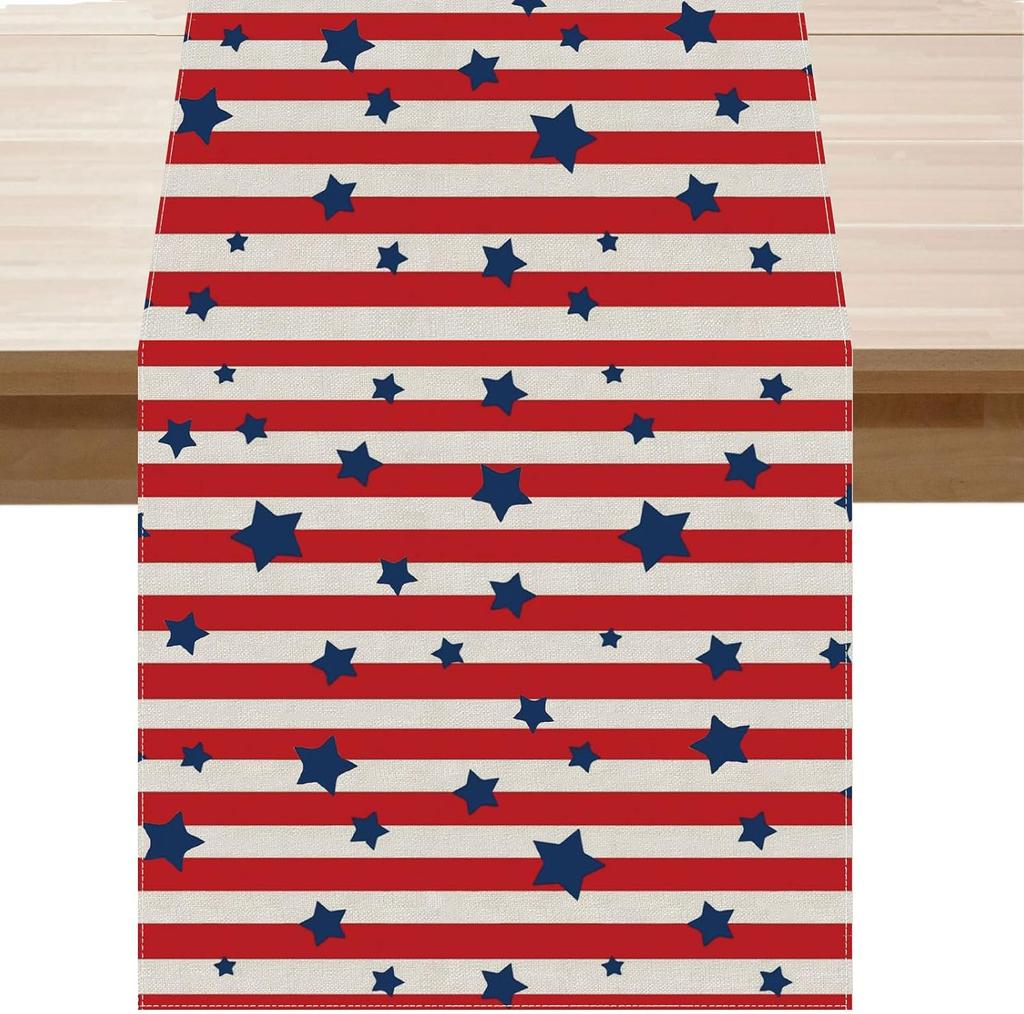 BOTB LIHM Set di 4 Tovagliette per il 4 Luglio Stelle Patriottiche America Giorno della Memoria Giorno dell'Indipendenza Decorazioni Tavola da Pranzo Tovagliette
