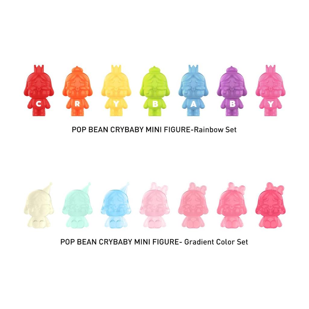 POP MART POP BEAN CRYBABY Mini Figure Rainbow Set