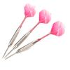 Steel Tip Darts Set Professional Darts Deep Groove Barrel Aluminum Shaft and PET Flights with Storage Case Pink