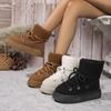 Winter Oversized Thick Soled Casual Snow Boots 2024 New Warm and Versatile Lamb Wool Ankle Strap Cotton Boots