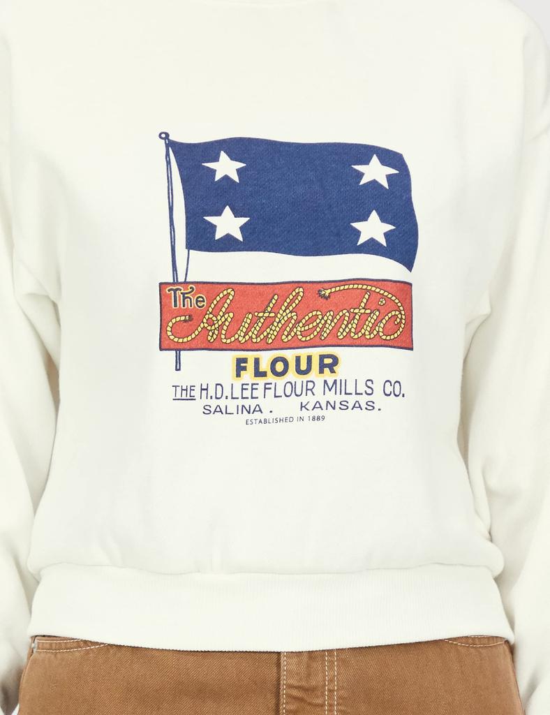 Lee Official Colorful Sweatshirt Size S Women's LT7130-218 White,