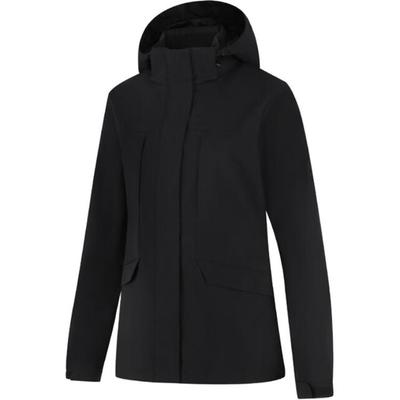 Solid Color Zip-Up Hooded Breathable Versatile Sports Jacket Women Jacket Black AFDUA20-4