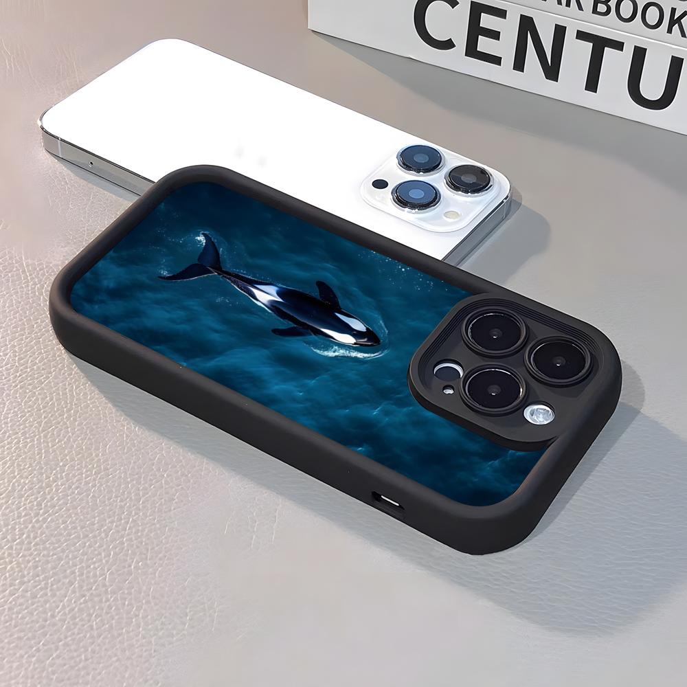 

Чехол для телефона O-Orcas W-Whale для IPhone 17 Air 16 E 15 14 Plus 13 12 11 Pro Max Силиконовый Мягкий Чехол iPhone 16 Plus