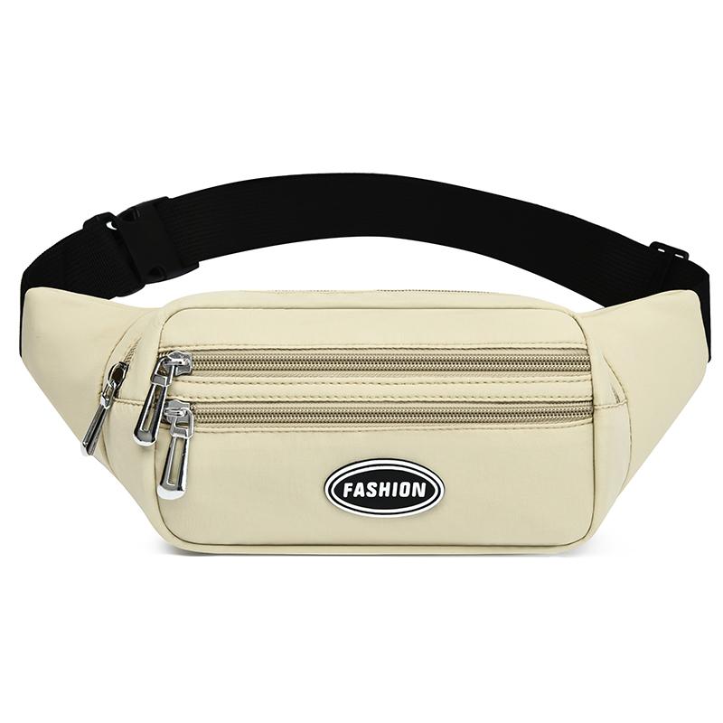 Unisex Breast Package Waterproof Outdoor Sports Bag Canvas Pouch Korean-style Waist Bag Fanny Pouch Crossbody Male Banana Bag