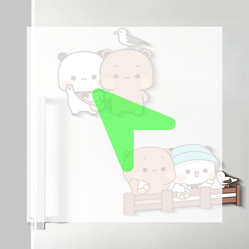 Cute Fridge Magnets Kawaii Bear Refrigerator Magnets Sticker Home Decor Sticker Creative Anime Home Accessories