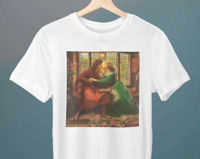 Paolo and Francesca, Dante Gabriel Rossetti, Unisex T-Shirt, Romanticism, Gift for Her, Gift for Him, Art Lover Gift
